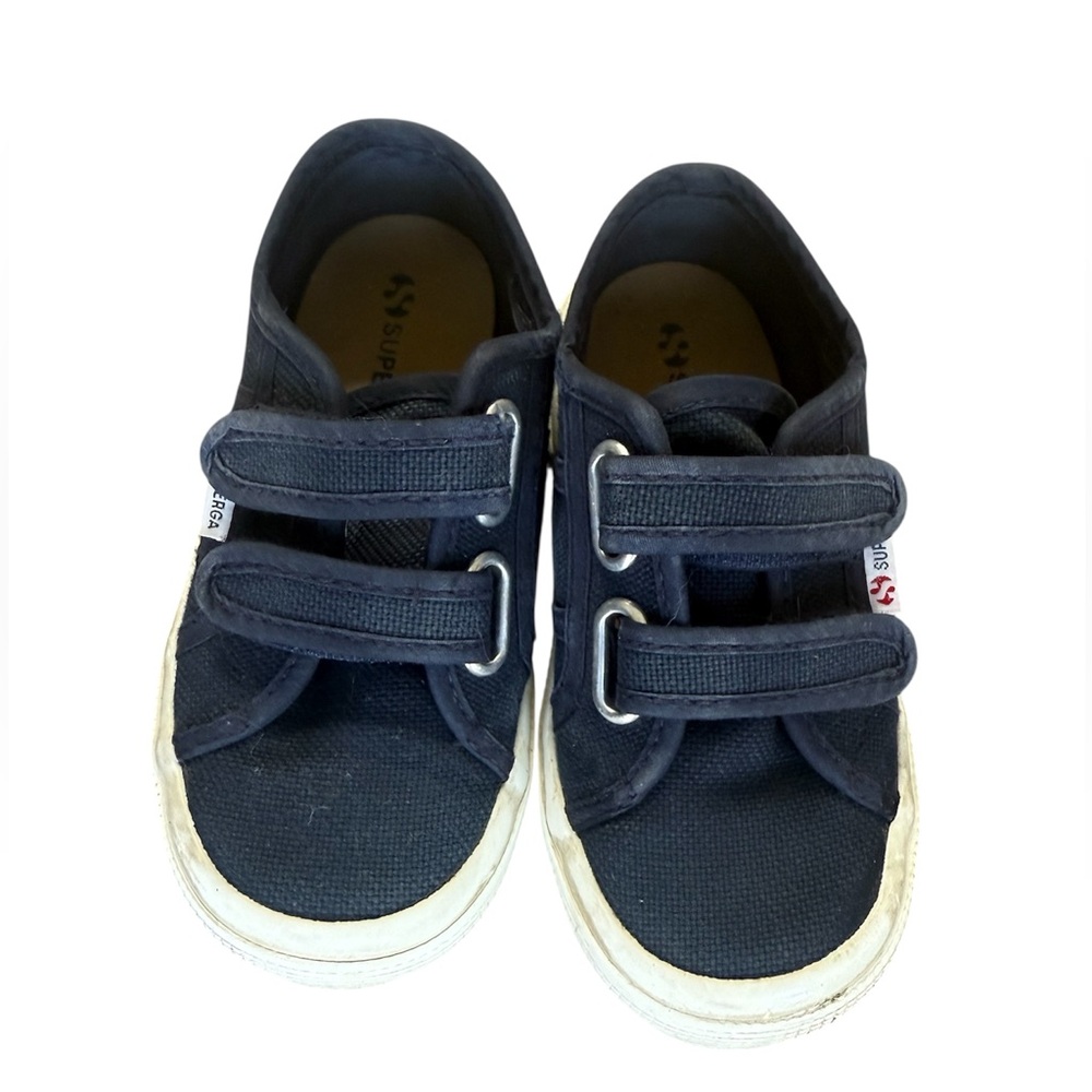 Superga Kids Dark Blue Velcro Sneakers size 10.5